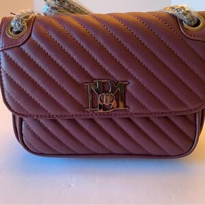 NWT Badgley Mischka Vegan Leather Bag in Deep Plum.